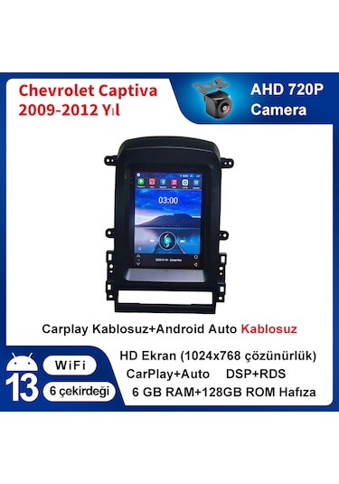 Chevrolet Captiva 2009-2012 Yıl Multimedya 6gb Ram 128gb Rom
