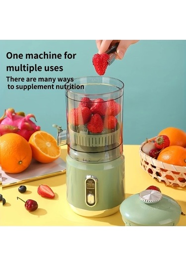 Fastbuy Sinuoshop Bej Usb Şarjlı Kablosuz Meyve Sıkacağı, Ayrılabilir Kapak, Ev Kullanımı İçin Bej