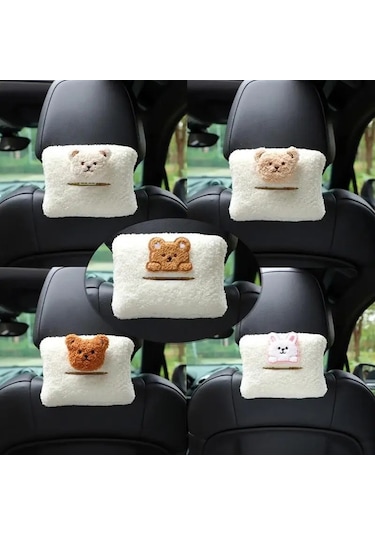 B-lambswool Araba Doku Kutusu Asılı Tip Çekmece Kutusu Kapağı Araba Koltuğu Arka Kol Dayama Kutusu Doku Çanta Karikatür Hayvanlar Peçete Doku Kağıt