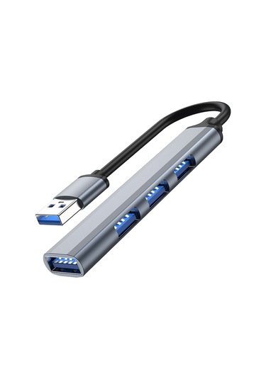 Yuntech01 Type-c Gri 4 Portlu Usb Hub: Bilgisayar Bağlantı Genişletici, Çoklu Aygıt Takımı Ve Veri Dağıtıcı