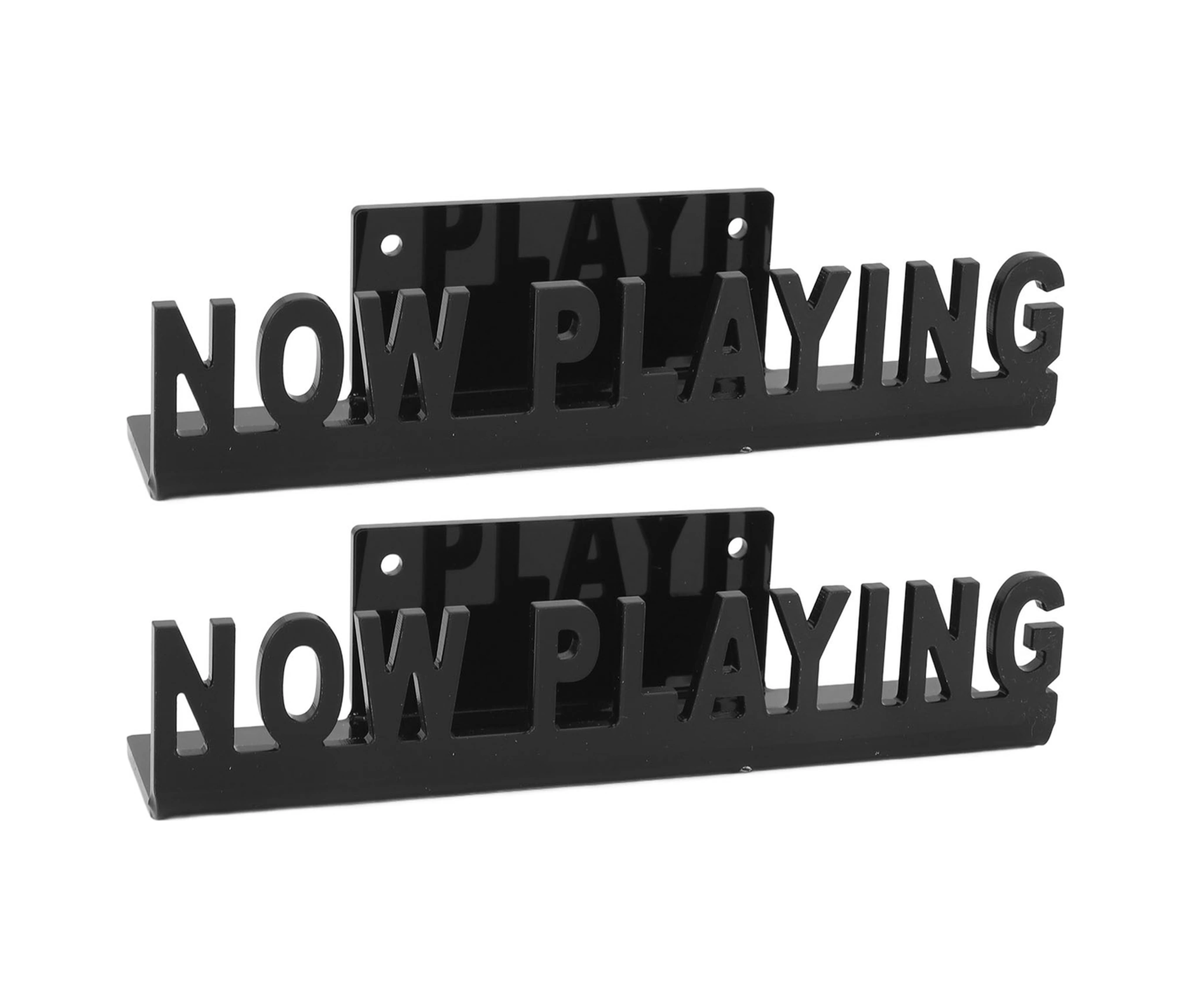 Konesam Akrilik Duvarlı Vinil Plak Tutucu - "now Playing" Desenli Gösterim Rafı, Müzik Koleksiyonunuz İçin Stüdyo Dekoru, Beyaz