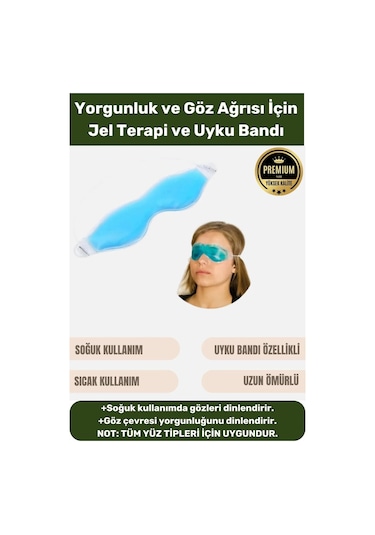 Premium Soğuk Sıcak Uygulama Göz Terapi Bandı Işık Önleyici Göz Dinlendirme Jel Uyku Bandı Çok Renkli