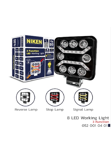 Nıken 8 Led 3 Fonksiyon Çalışma Lambası
