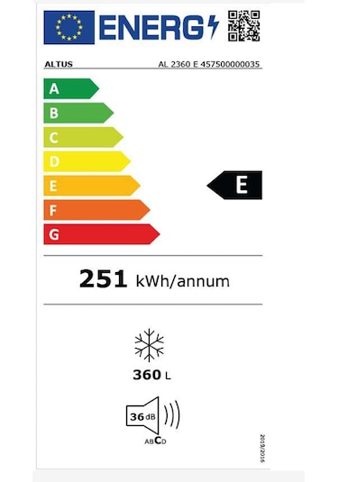 Altus AL 2360 E Sandık Tipi 360 L Yatay Derin Dondurucu