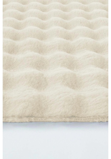 Banyo Paspası Krem Kaymaz Taban Peluş Bubble 50x50 Cm Çok Renkli