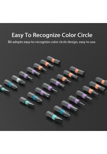 Symbee 24 Parça Çok Amaçlı Ratchet Tornavida Seti - S2 Çelik Uçlar, 58 Dişli Ters Çalışma, Ev/dıy Tamir Aleti Kutusu İle