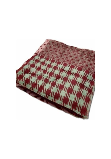 Algelsineve Rosenim Bordo Peluş Akrilik Çift Kişilik Battaniye Bordo