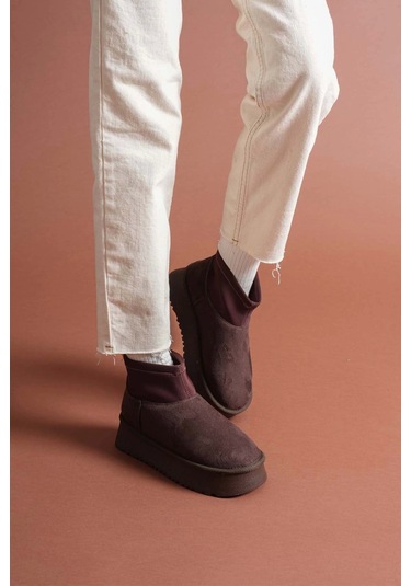 Cuen Kahverengi Süet Bot Kahverengi