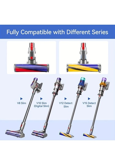 Honeybeeshop  V10 Slim V12 Slim Kablosuz Süpürge Yedek Fırça Rulosu Kırmızı Mavi Dayanıklı Plastik Toz Alma Aparatı