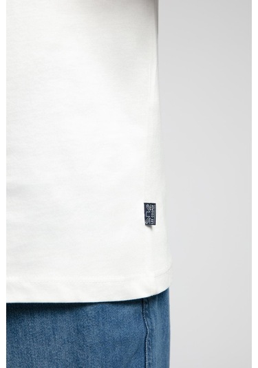 Lee Cooper Carl Erkek %100 Pamuk O Yaka Atlet Ekru-19967 Ekru