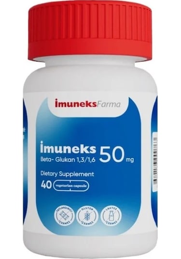 Imuneks Beta Glukan 50 mg 40 Kapsül
