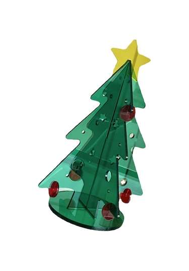 Kosona Minik Akrilik Noel Ağacı Seti - Ev Dekorasyonu, Kreatif Dıy, Yeniden Kullanılabilir, Noel Hediyesi