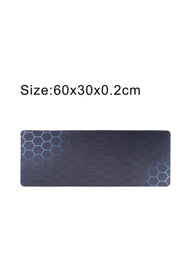Kaymaz Kauçuk Kumaş Yüzey Oyunu Mouse Mat Klavye Pedi, Boyut: 60 X 30 X 0.2cm Mavi Petek