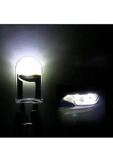 2 Adet Beyaz T10 Dipsiz Park Ampül Yeni Nesil Cob Led