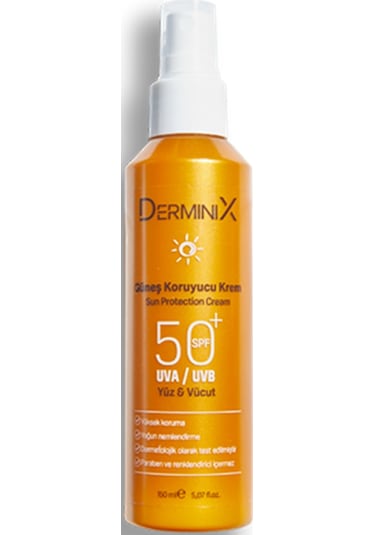 Derminix Yüksek Koruma Yüz ve Vücut Güneş Kremi SPF50+ 150 ML