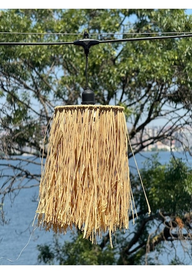 Hasır Rafya Bohem 25 Cm Avize Sarkıt Diğer