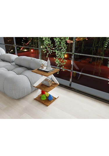 Bubon Yan Sehpa Amalfi Beyaz