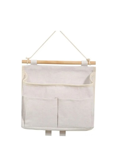 Tenfowee Duvar Tipi Organizer Bezi Depolama Çanta - Kucuk Eşyalarınızı Düzenleyin, Uzay Tasarrufu Sağlayın Beyaz Beyaz