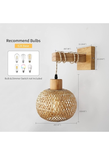 Japon Tipi Bambu Başucu Duvar Lambası Restoran Rattan Lamba Ahşap Yatak Odası Çiftlik Evi Ülke İç Arka Plan Duvar Aplik 58248116 Ahşap