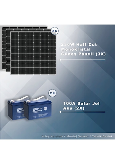 Matech 3 KW Maxi Solar Paket Sistem 3000W/gün