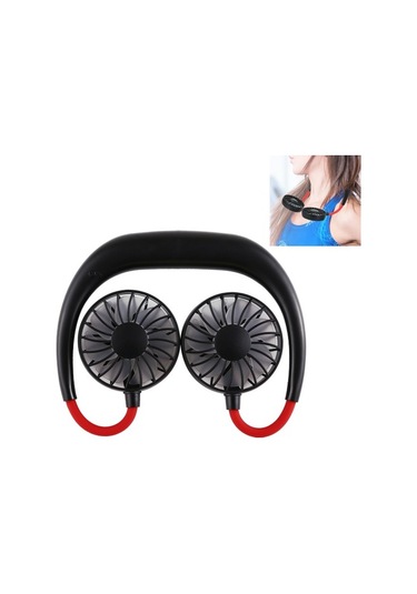 Çok Fonksiyonlu Taşınabilir Ayarlanabilir Giyilebilir Spor Fan Siyah 0248 Siyah