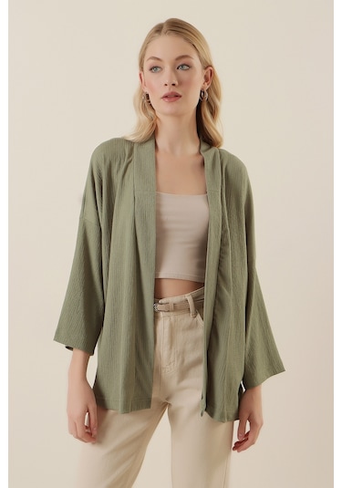 5862 Örme Kimono - Çağla 5862bgd19-500-12157 001