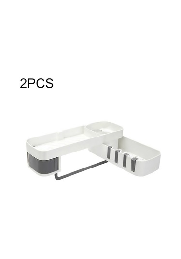 Sones 2 Adet Banyo Aksesuarları Duş Rafı Sorunsuz Dönen Tripod Sorunsuz Armatürler Depolama Rafı Mutfak Tripod Diğer