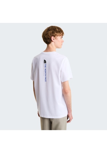 The North Face M Vertical Regular Short Sleeve Tee-grap Erkek T-shirt-32613 Beyaz