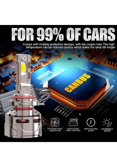 Cordial H11 95000lm Süper Parlak Led Canbus H8 H9 H16 H7 H18 9005 9006 9012 Araba Far Ampulleri