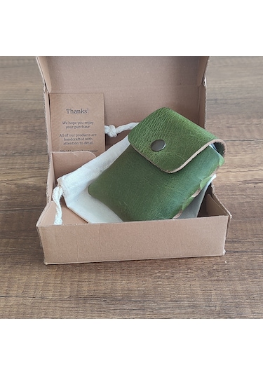 Sumerian Leather Craft Deri Sigara Kılıfı Yeşil 2