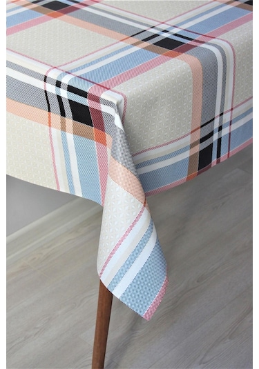 Elyaflı Astarlı Pvc Silinebilir Muşamba Masa Örtüsü - 1120-1a-mavi