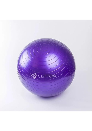 Clifton Pilates Topu Büyük Boy 65 CM Mor + Pompa