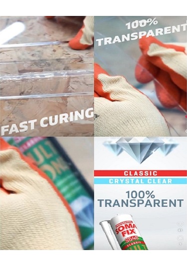 Somafix Şeffaf Multi Bond Hibrid Sıvı Çivi Kristal Yapıştırıcı Şeffaf Şeffaf