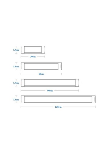 T5 Günışığı 60 Cm 18 Watt Floresan Bant Armatürü Beyaz