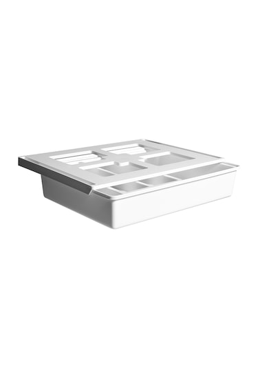 Springsun Pratik Çekmeceli Düzenleyici - Ofis, Mutfak Ve Okul İçin Yapışkanlı Saklama Organizatörü Beyaz