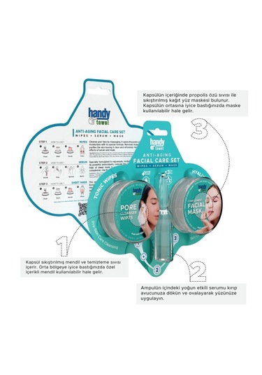 Handytowel 3 Adımlı Anti-Aging Yaşlanma Karşıtı Yüz Bakım Seti
