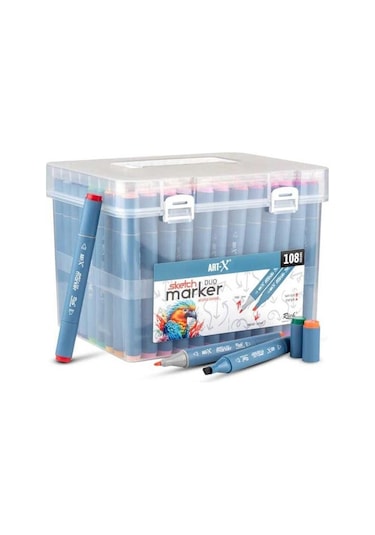 Rich Art X Sketch Marker Duo Çift Uçlu Marker Kalem 108 Renk Set 18052