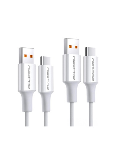 Npo Utc02 60w 20cm Tpe Usb To Type-c Hızlı Şarj Ve Data Kablosu 2 Adet Usb To Type-c