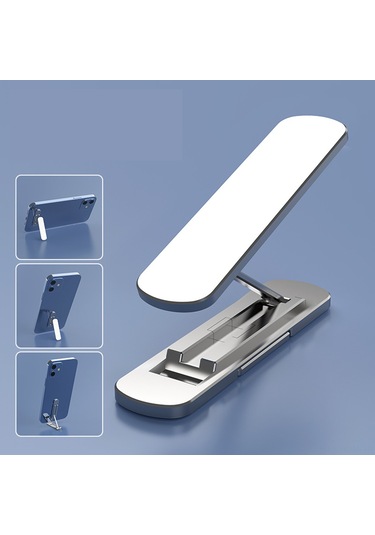 Suofeng Alüminyum Gümüş Telefon Tutucu: 360 Döner, Katlanabilir, Taşınabilir Metal Stand GÜMÜŞ