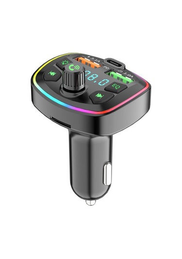 Nr74 Rgb Renkli Fm Radyo Transmitter Mp3 Çalar Bluetooth 5.0 Çakm