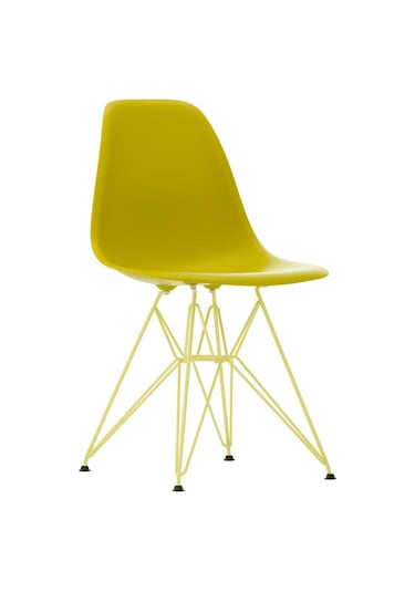 Vitra Eames Plastik Yan Sandalye Re Dsr Duotone, Geri Dönüştürülmüş Plastik Sarı