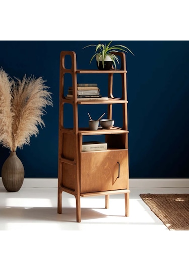 Woodesk Lago, Ahşap Kitaplık Ve Raf Ünitesi, 140x50 Tik Renk Woodesk Lago, Ahşap Kitaplık Ve Raf Ünitesi, 140x50 Tik Renk