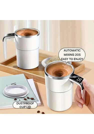 Maxaccess Dijital Termometreli Otomatik Manyetik Karıştırıcı Beyaz Seyahat Bardak Diğer