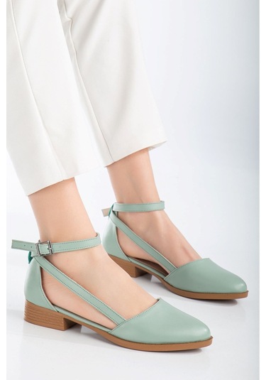 Rayna Kısa Topuk Cilt Ayakkabı Yeşil