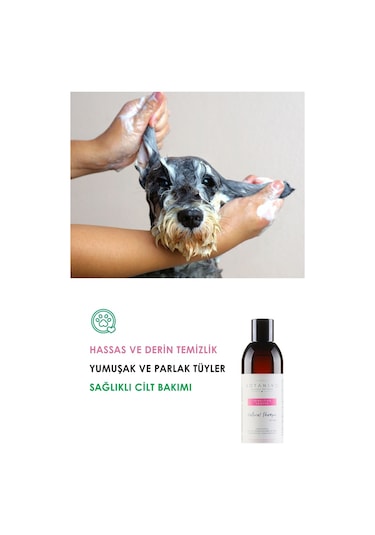 Botanivo Köpekler İçin Organik İçerikli Hassas ve Derin Temizleyici Tüy ve Cilt Bakım Şampuanı 250 ML