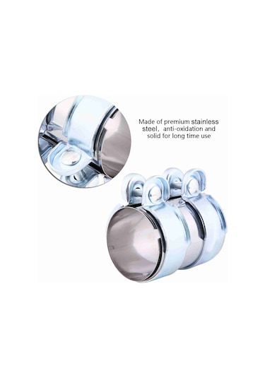 Kosona Araba Egzoz Borusu Klemensi - Paslanmaz Çelik, 2.5 İnç, Dayanıklı, Cnc İşlenmiş, Evrensel Uyumlu Tek Adet