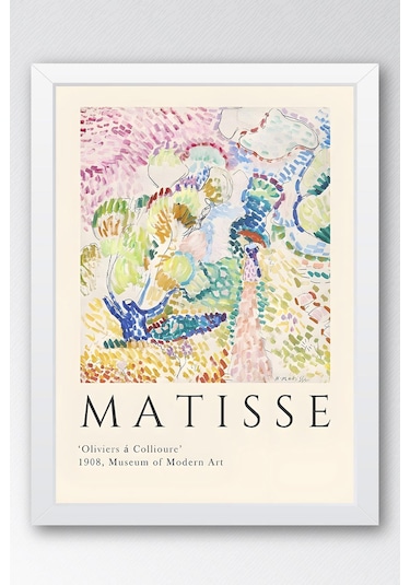 Henri Matisse Zeytin Ağaçları Çerçeveli Tablo - Eklektik Tarz Duvar Dekoru