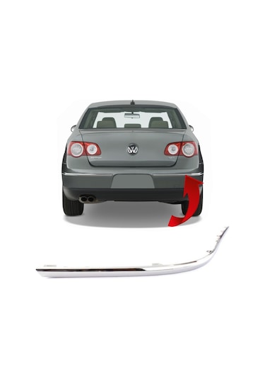Vw Passat B6 Sag Arka Tampon Nikelaji 2006-2011 3C5807460A 529453057
