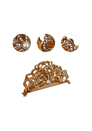 Trendooze Altın Renkli Metal Peçete Dağıtıcı Kahve Dükkanı Tezgah Tutucu Altın