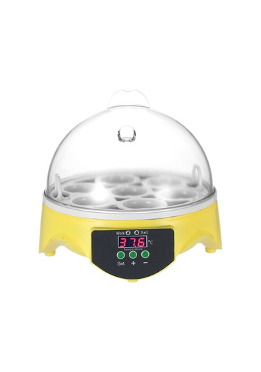 Vkemall Ev, Laboratuvar Ve Eğitim İçin 7 Yumurta Kapasiteli Otomatik Sıcaklık Kontrollü Minik Yumurta İncübasyon Cihazı Eu Plug